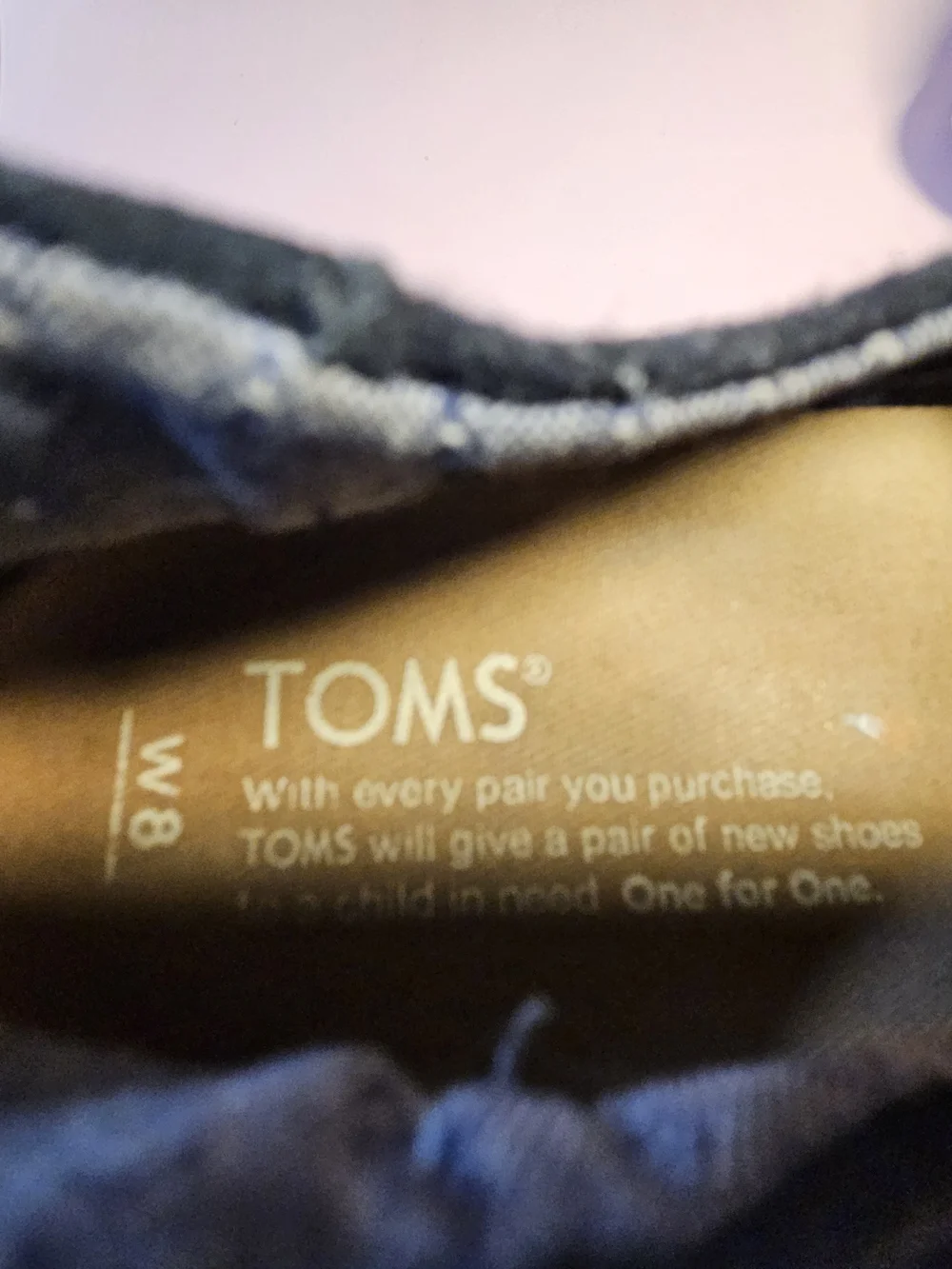 Toms Black and White Slip-On Sneakers. Size 8 Bin 12
